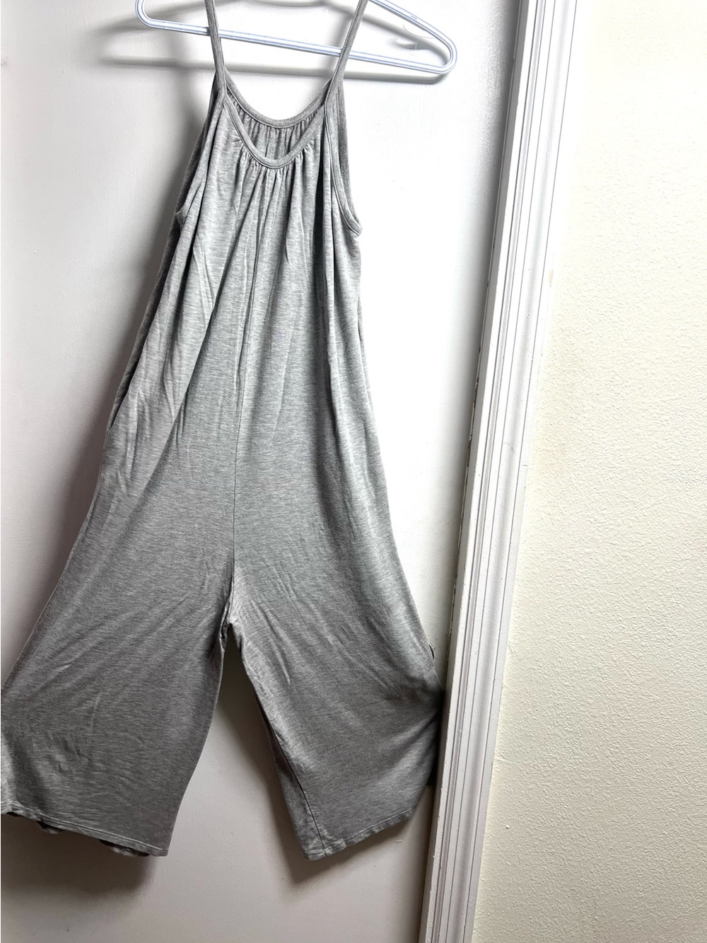 Antistar Light Gray Sleeveless Wide-Leg Loungewear Jumpsuit
